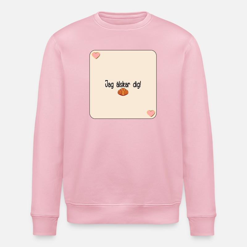 Ich liebe dich Gebäck - Stanley/Stella Unisex Bio-Sweatshirt ROLLER - Hellrosa