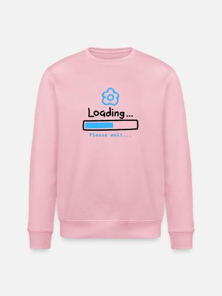 Blaues Bloom-Ladesymbol - Stanley/Stella Unisex Bio-Sweatshirt ROLLER - Hellrosa