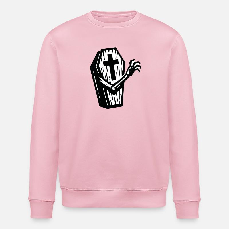 Grabstein Kreuzhand - Stanley/Stella Unisex Bio-Sweatshirt ROLLER - Hellrosa