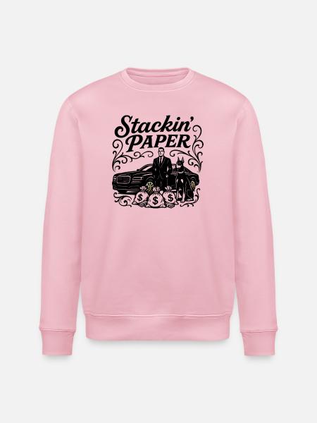 Stackin Paper - Stanley/Stella Unisex Bio-Sweatshirt ROLLER - Hellrosa