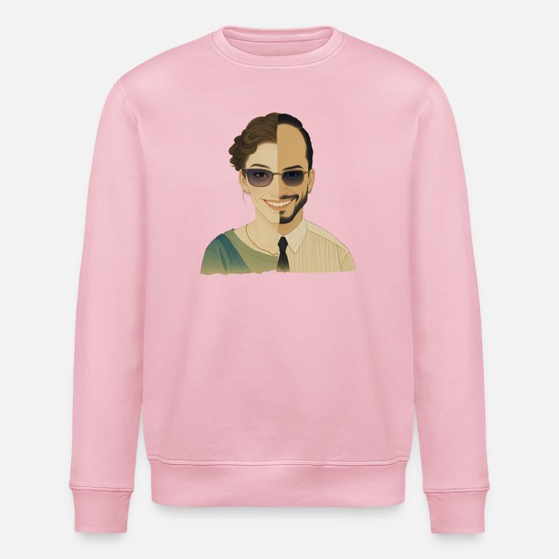 WE ARE ONE - nice people - Stanley/Stella ROLLER Unisex Organic Sweatshirt - cotton pink