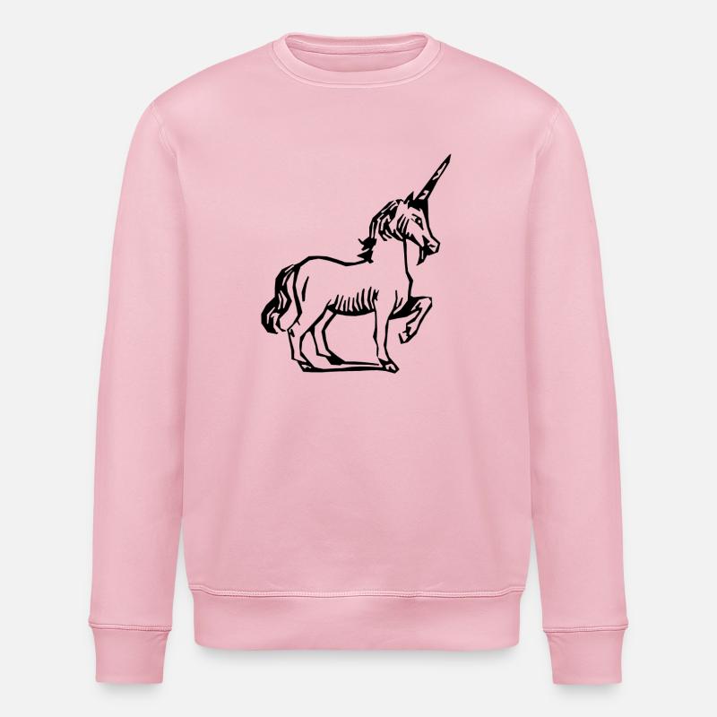 Mittelalterliches Einhorn - Stanley/Stella Unisex Bio-Sweatshirt ROLLER - Hellrosa
