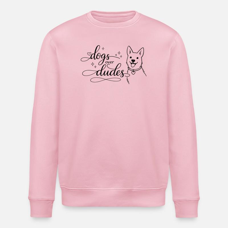 Des chiens avant des mecs - Sweat bio ROLLER Stanley/Stella Unisexe - rose pâle