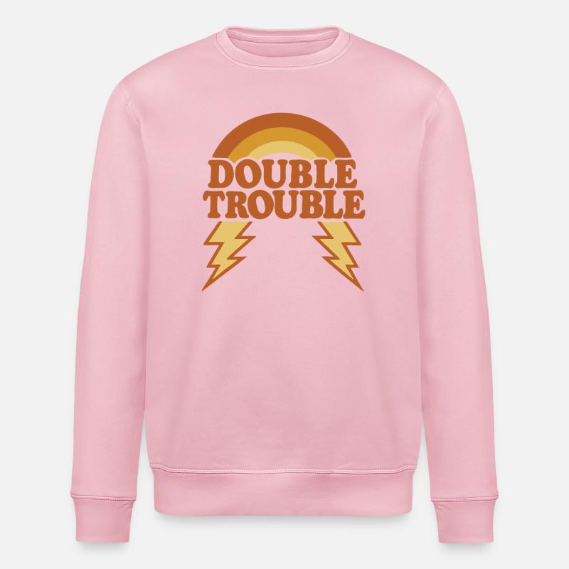 Double_Trouble - Sweat bio ROLLER Stanley/Stella Unisexe - rose pâle