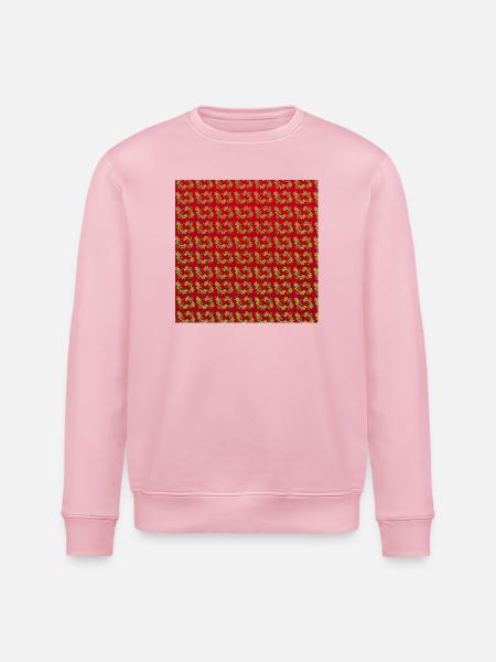 Rotes blüten-Muster persisch - Stanley/Stella Unisex Bio-Sweatshirt ROLLER - Hellrosa