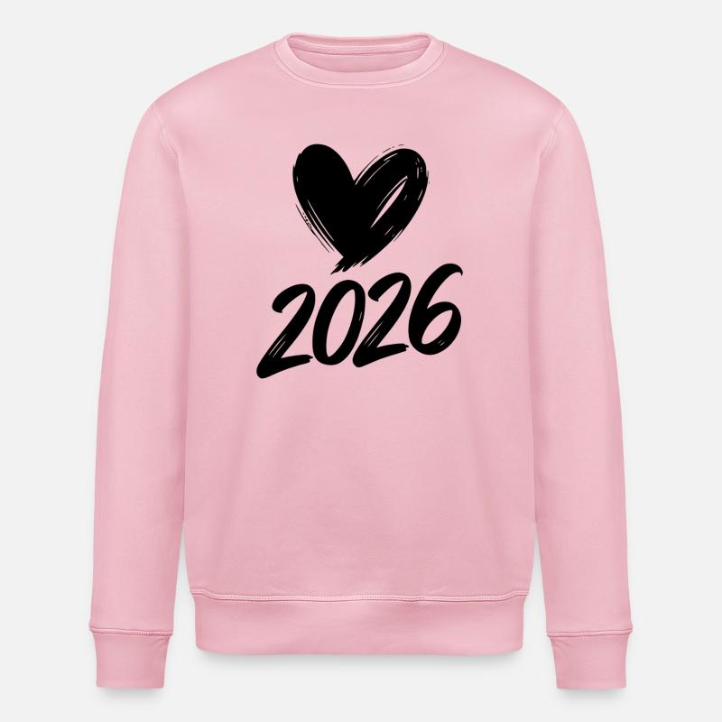 2026 Herz  - Stanley/Stella Unisex Bio-Sweatshirt ROLLER - Hellrosa