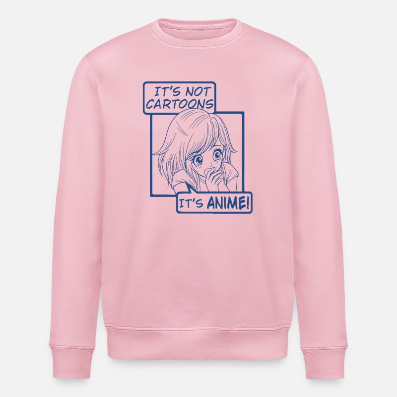 Ce ne sont pas des dessins animés, c’est de l’anime - Sweat bio ROLLER Stanley/Stella Unisexe - rose pâle