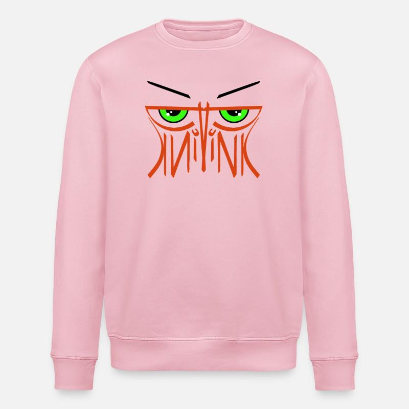 Ambigramme du Monstre Rose - Sweat bio ROLLER Stanley/Stella Unisexe - rose pâle