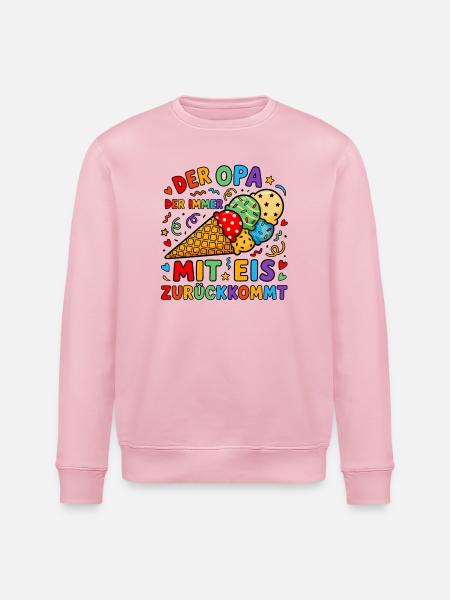 Opa bringt Eis - Stanley/Stella Unisex Bio-Sweatshirt ROLLER - Hellrosa
