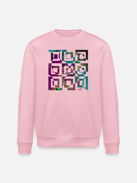 Optische Täuschung - Stanley/Stella Unisex Bio-Sweatshirt ROLLER - Hellrosa
