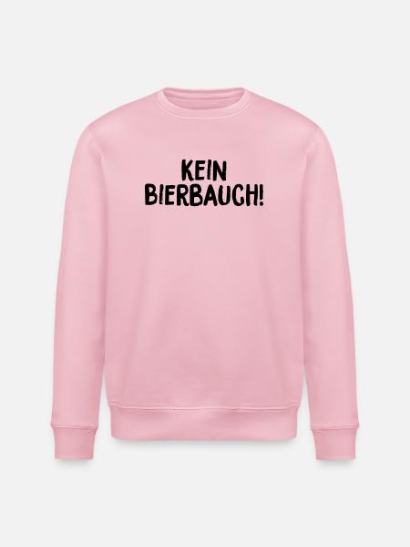 Kein Bierbauch (schwarze Schrift) - Stanley/Stella Unisex Bio-Sweatshirt ROLLER - Hellrosa