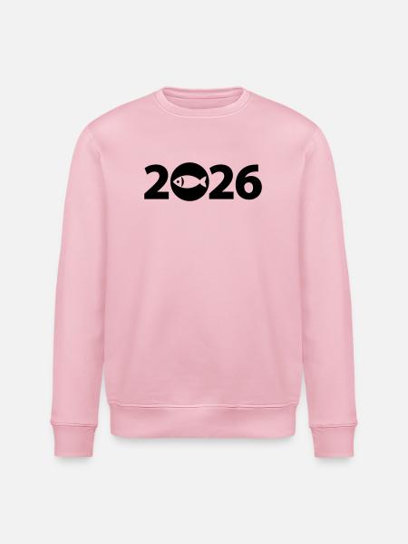 Fischer, Fisch, Fischereiverein 2026 - Stanley/Stella Unisex Bio-Sweatshirt ROLLER - Hellrosa