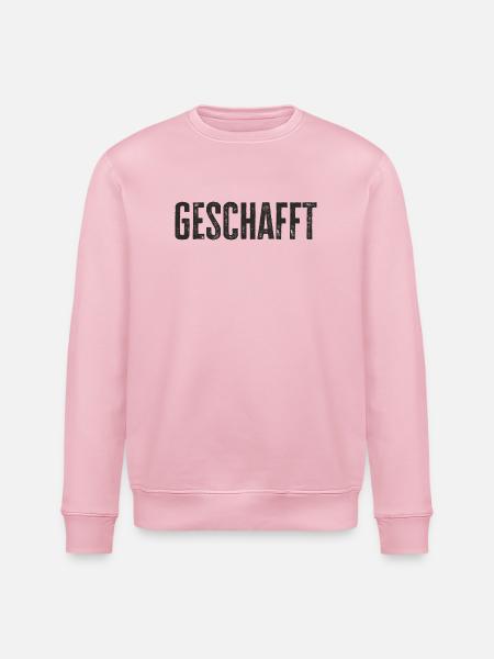 Geschafft Prüfung Klausur Abschluß Schule - Stanley/Stella Unisex Bio-Sweatshirt ROLLER - Hellrosa