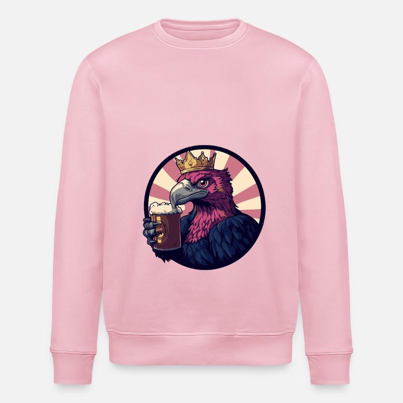 Harpyie Vogel Bier - Stanley/Stella Unisex Bio-Sweatshirt ROLLER - Hellrosa