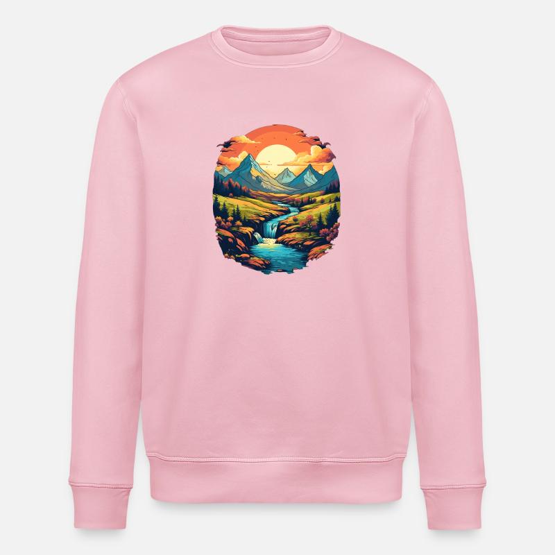 Paysage - Sweat bio ROLLER Stanley/Stella Unisexe - rose pâle