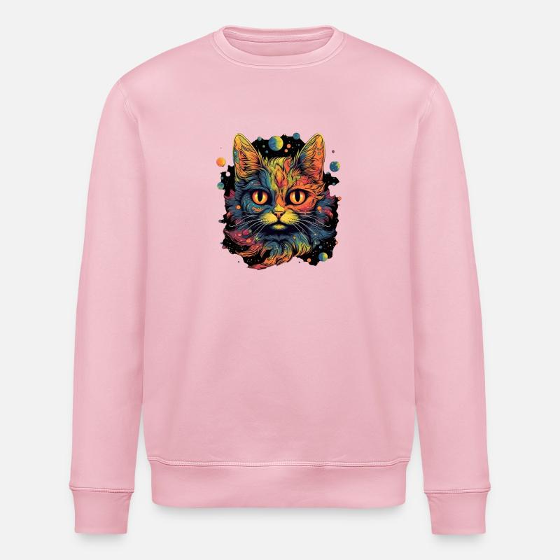 Katze - Stanley/Stella Unisex Bio-Sweatshirt ROLLER - Hellrosa