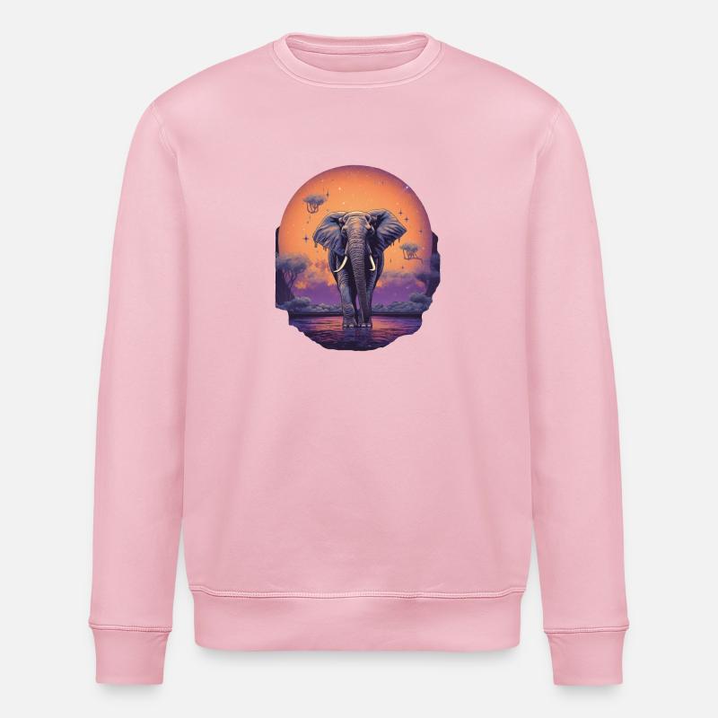 Elefant - Stanley/Stella Unisex Bio-Sweatshirt ROLLER - Hellrosa