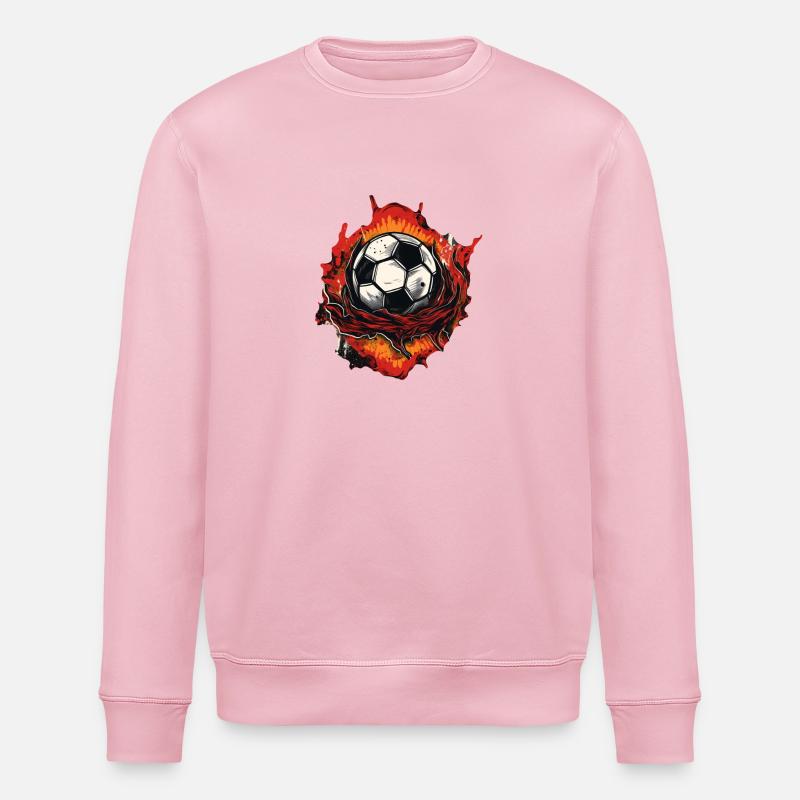 Fussball Ball - Stanley/Stella Unisex Bio-Sweatshirt ROLLER - Hellrosa