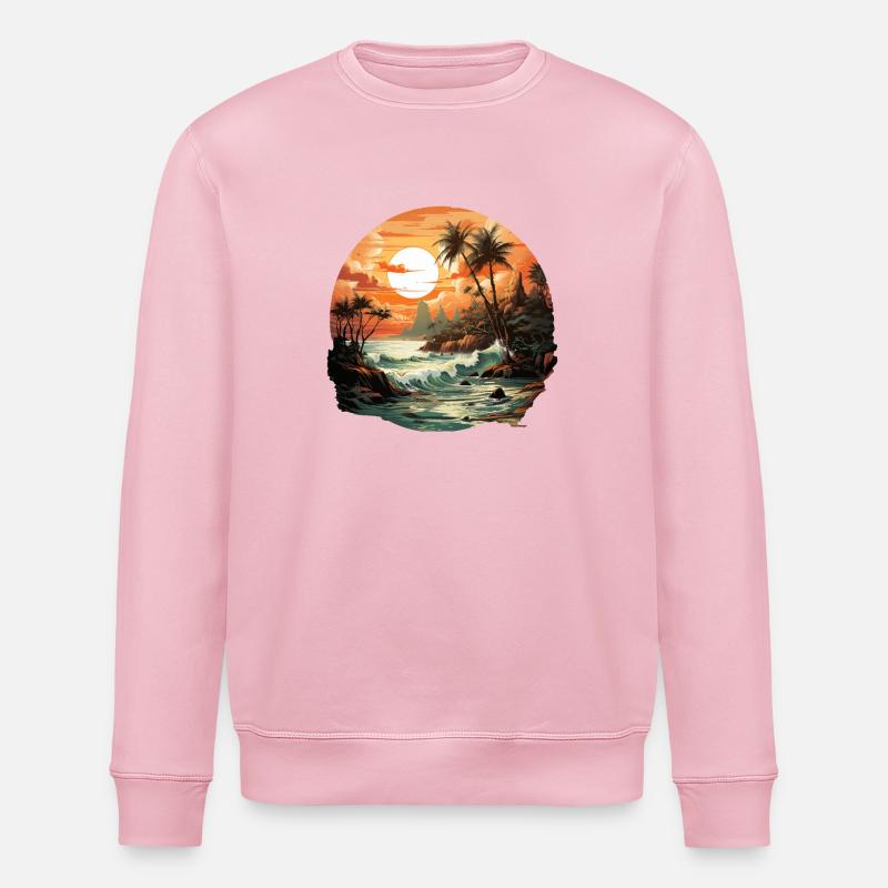 Tropisch - Stanley/Stella Unisex Bio-Sweatshirt ROLLER - Hellrosa