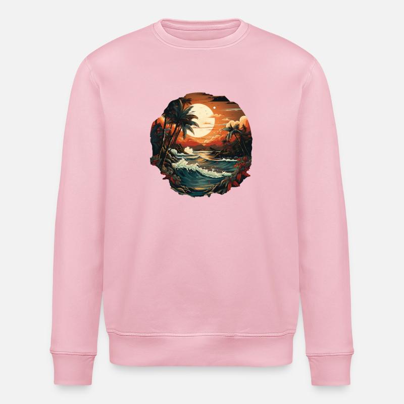 Tropical - Sweat bio ROLLER Stanley/Stella Unisexe - rose pâle