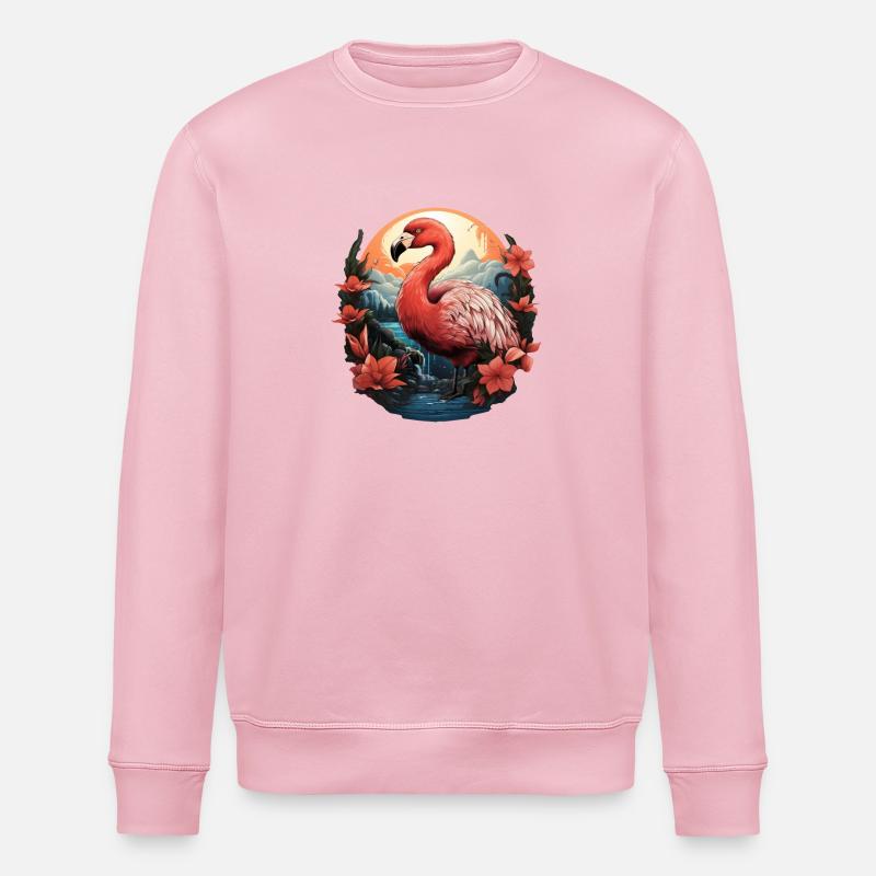 Flamingo - Stanley/Stella ROLLER Unisex Organic Sweatshirt - cotton pink