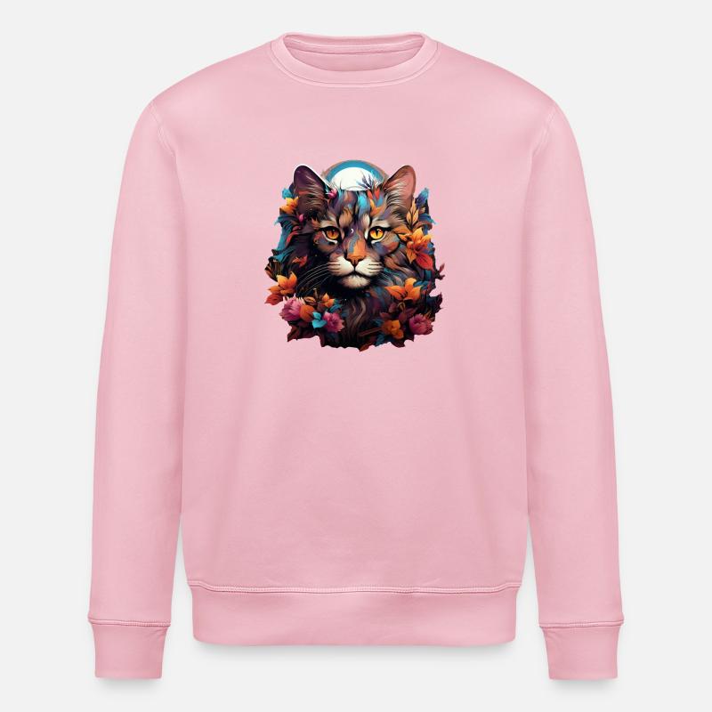 Katze - Stanley/Stella Unisex Bio-Sweatshirt ROLLER - Hellrosa