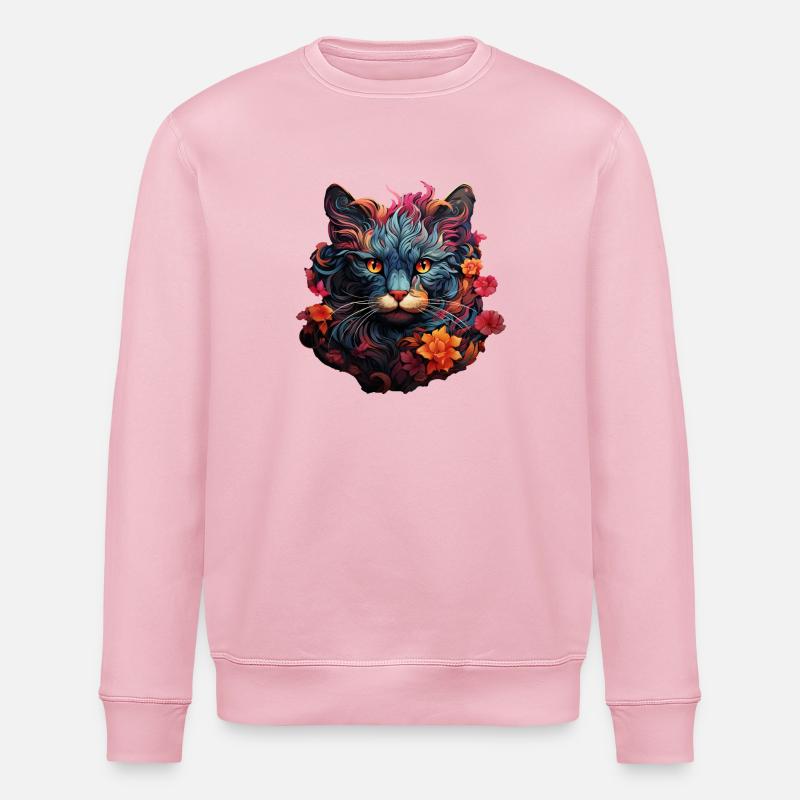 Chat - Sweat bio ROLLER Stanley/Stella Unisexe - rose pâle