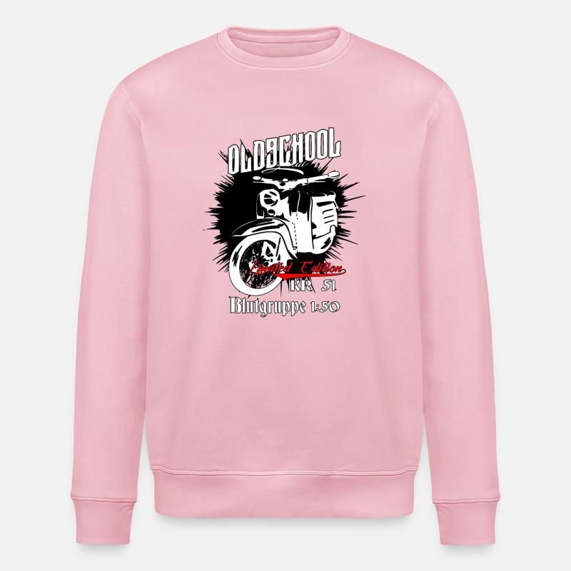 Simson Schwalbe Cyclomoteur - Sweat bio ROLLER Stanley/Stella Unisexe - rose pâle