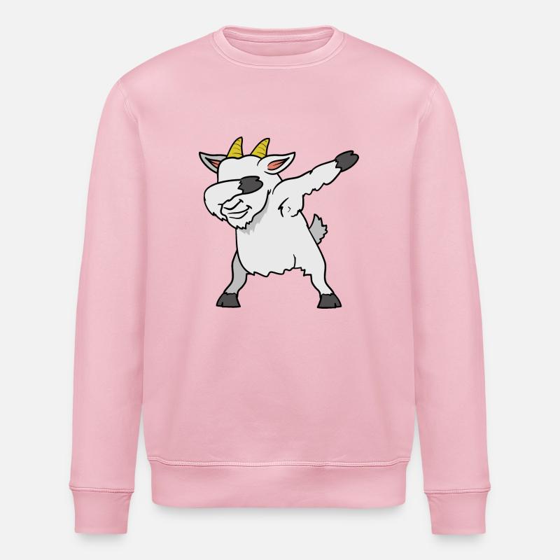 Dabbing Dab chèvre chèvre - Sweat bio ROLLER Stanley/Stella Unisexe - rose pâle