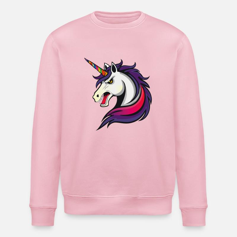 Uncicorn Evvil - Stanley/Stella Unisex Bio-Sweatshirt ROLLER - Hellrosa
