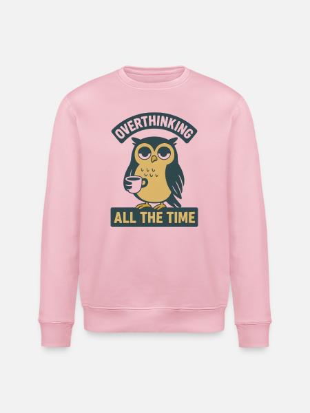 Allzeit Überdenken Eulenmotiv - Stanley/Stella Unisex Bio-Sweatshirt ROLLER - Hellrosa