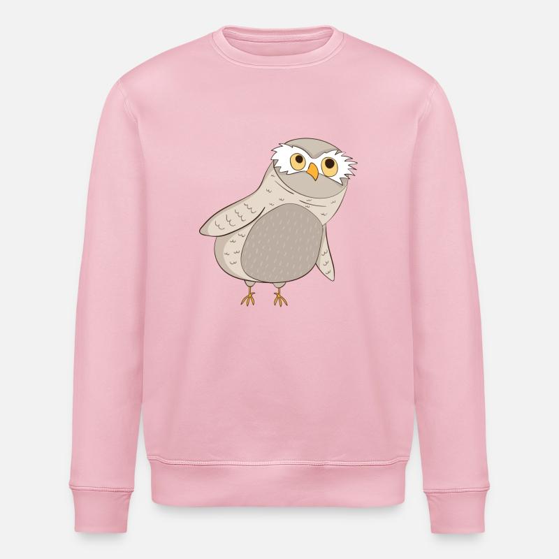 Kauz Eule - Stanley/Stella Unisex Bio-Sweatshirt ROLLER - Hellrosa