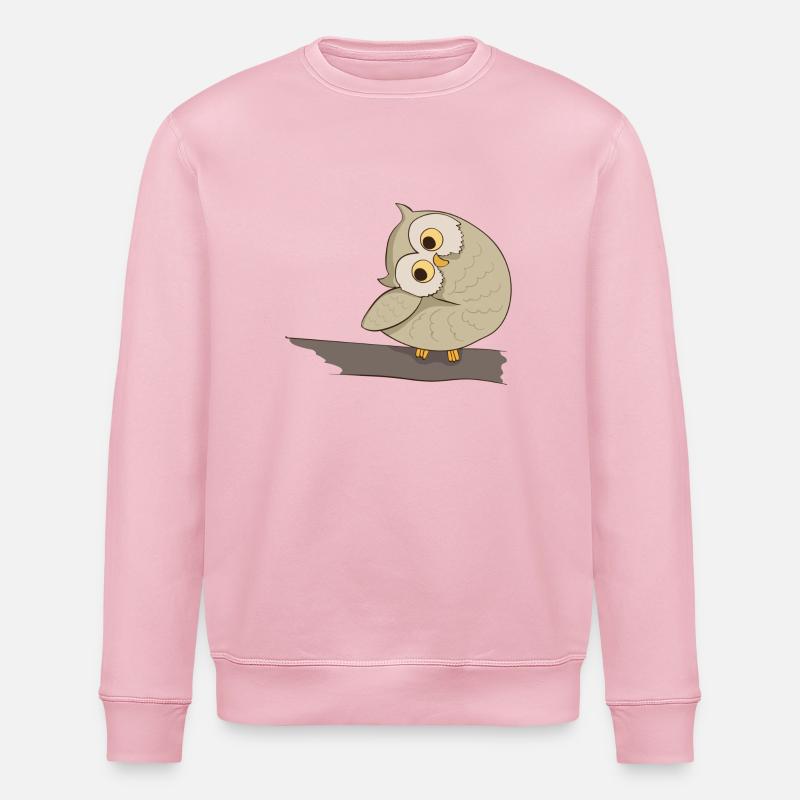Käuzchen Kauz Uhu - Stanley/Stella ROLLER Unisex Organic Sweatshirt - cotton pink