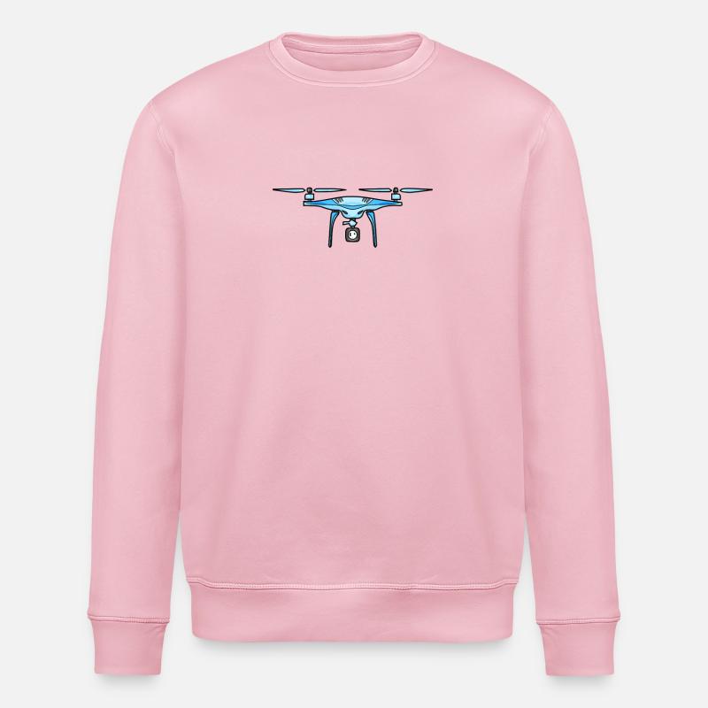 Drone Drone Drones - Stanley/Stella ROLLER Unisex Organic Sweatshirt - cotton pink
