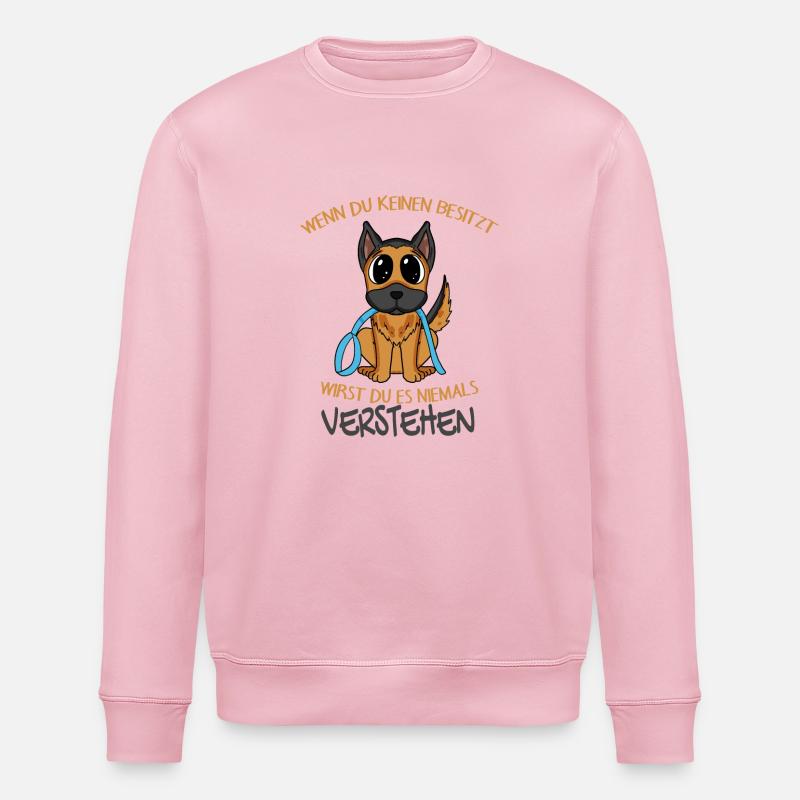 Deutscher Schäferhund - Stanley/Stella Unisex Bio-Sweatshirt ROLLER - Hellrosa