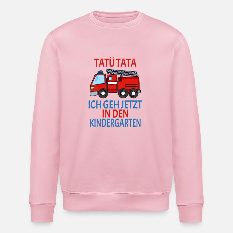Kindergarten Feuerwehr Geschenk - Stanley/Stella Unisex Bio-Sweatshirt ROLLER - Hellrosa