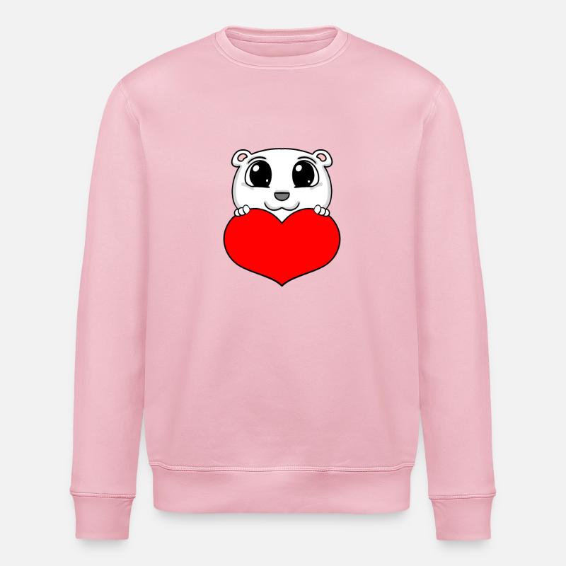 Eisbär - Stanley/Stella Unisex Bio-Sweatshirt ROLLER - Hellrosa