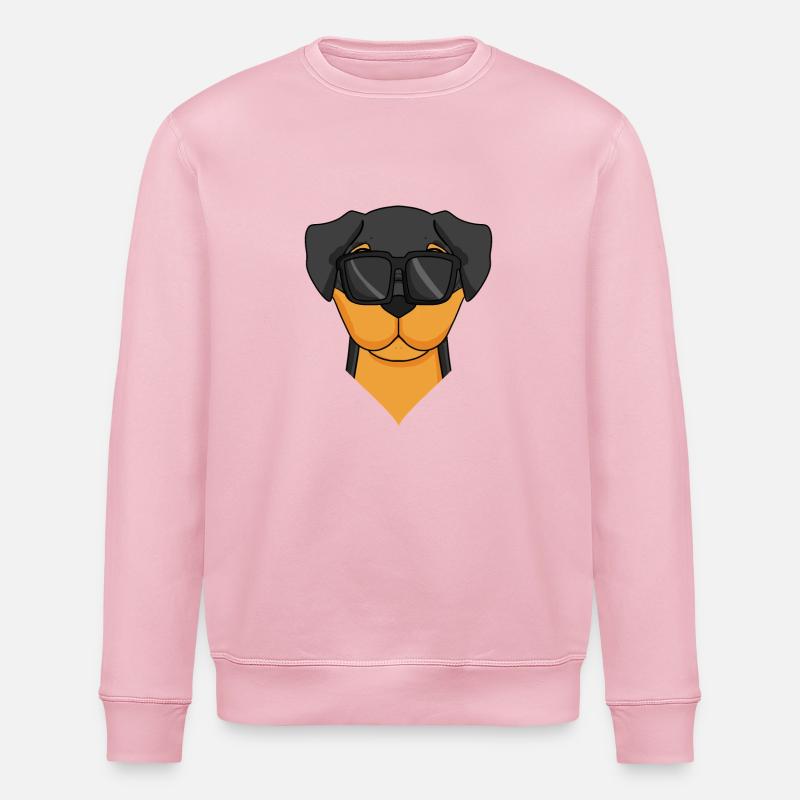Rottweiler Hund Hunderasse - Stanley/Stella Unisex Bio-Sweatshirt ROLLER - Hellrosa