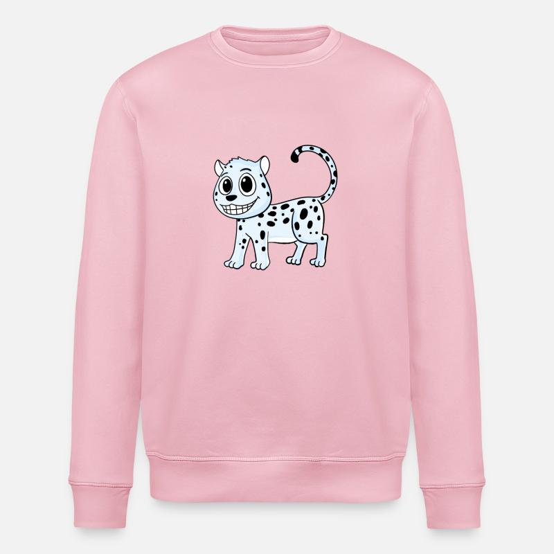 Léopard des neiges Léopard - Sweat bio ROLLER Stanley/Stella Unisexe - rose pâle