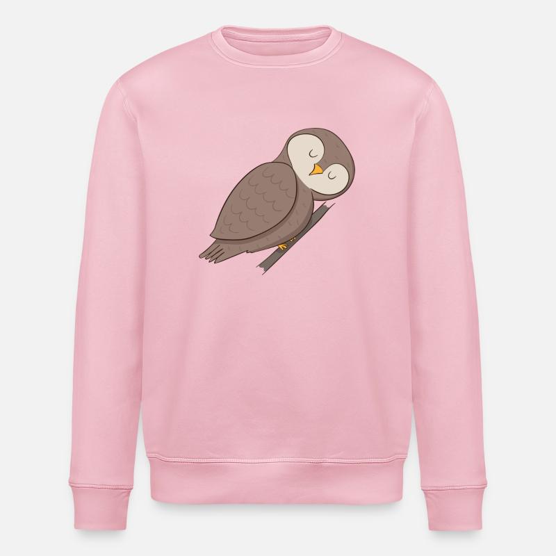 Hibou Uhu - Sweat bio ROLLER Stanley/Stella Unisexe - rose pâle