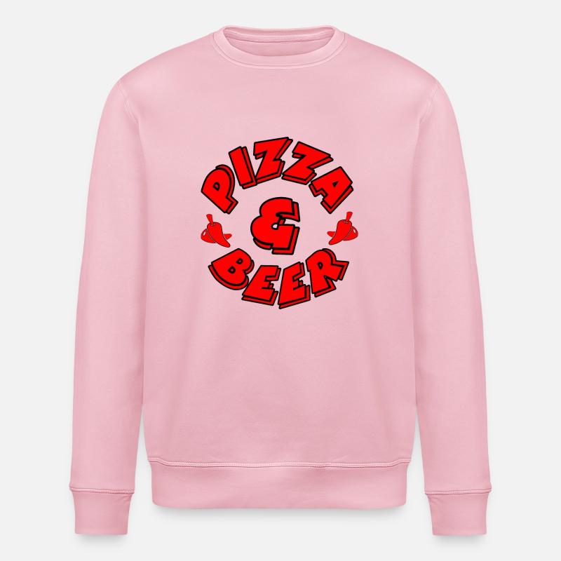 Pizza - Sweat bio ROLLER Stanley/Stella Unisexe - rose pâle