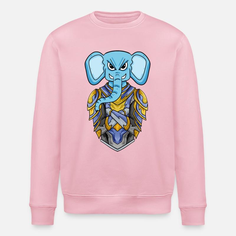 Chevalier éléphant cool - Sweat bio ROLLER Stanley/Stella Unisexe - rose pâle
