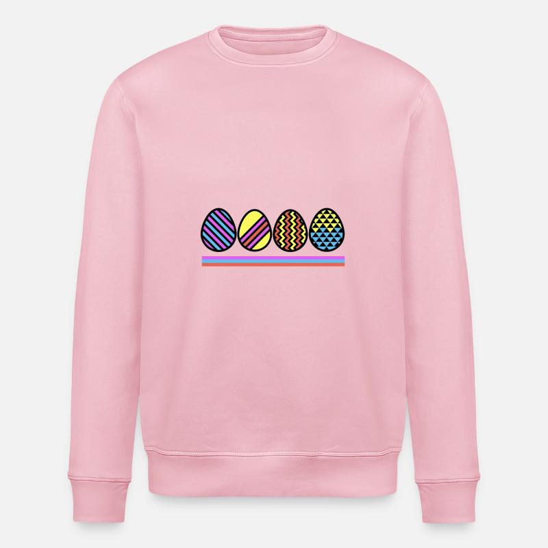 Easter Eggs - Oster Eier - Stanley/Stella ROLLER Unisex Organic Sweatshirt - cotton pink