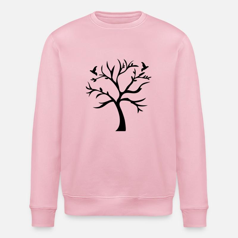 Tree & Brids - Stanley/Stella ROLLER Unisex Organic Sweatshirt - cotton pink