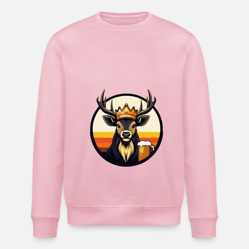 Hirsch Bier - Stanley/Stella Unisex Bio-Sweatshirt ROLLER - Hellrosa