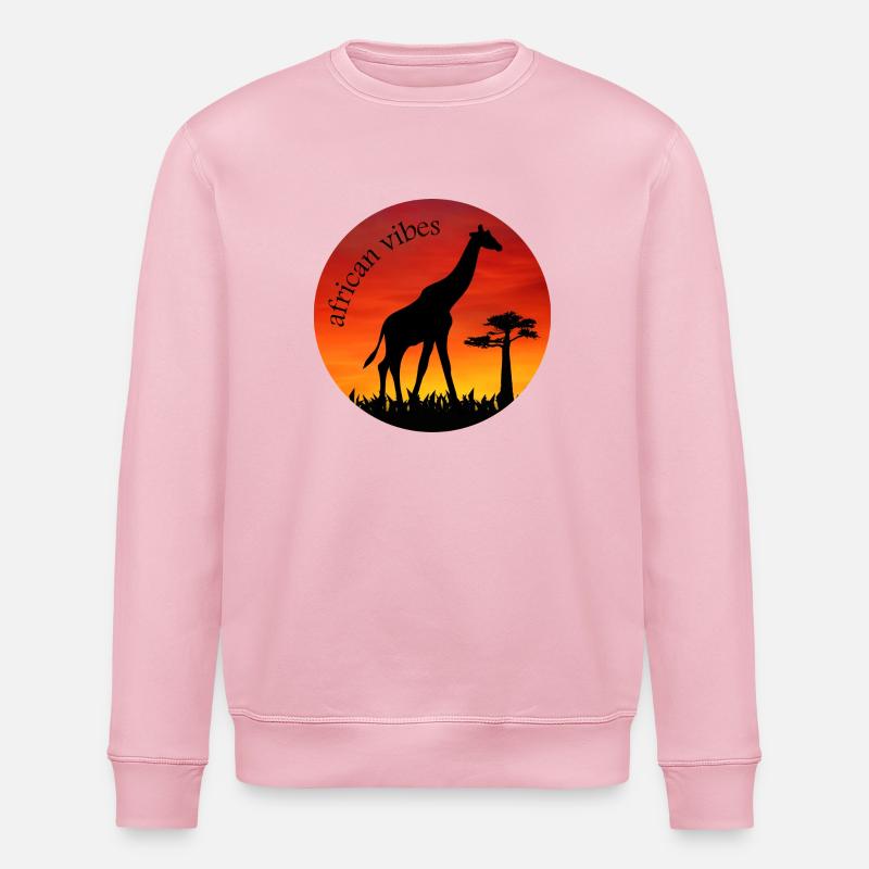 giraffe 1 - Stanley/Stella Unisex Bio-Sweatshirt ROLLER - Hellrosa