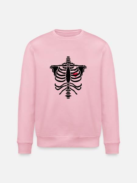 skelett2 - Stanley/Stella Unisex Bio-Sweatshirt ROLLER - Hellrosa