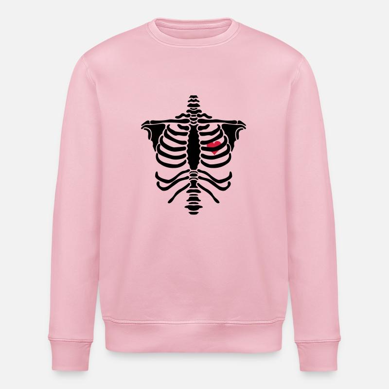 skelett2 - Stanley/Stella Unisex Bio-Sweatshirt ROLLER - Hellrosa