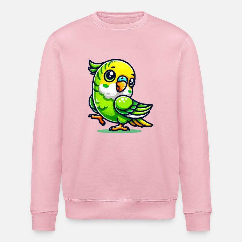 perruche ondulée - Sweat bio ROLLER Stanley/Stella Unisexe - rose pâle