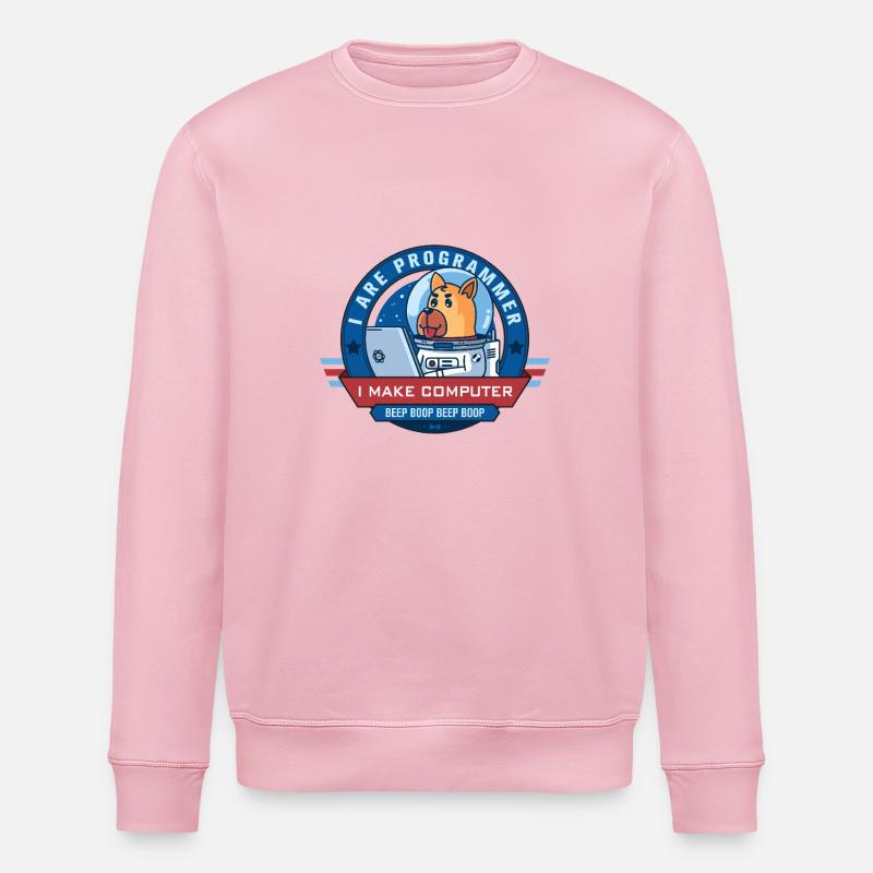 Ich bin Programmierer - Stanley/Stella Unisex Bio-Sweatshirt ROLLER - Hellrosa